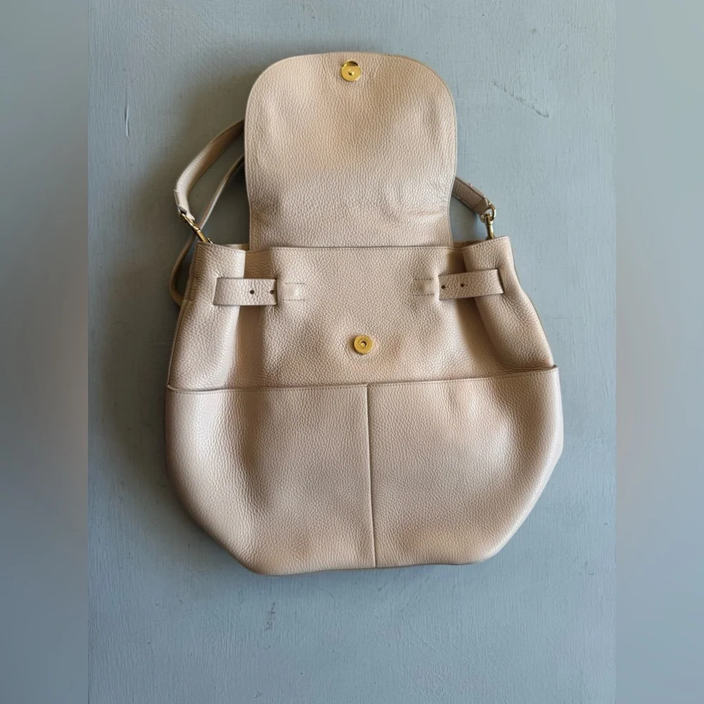 CUYANA Pebbled Leather Backpack in Blush